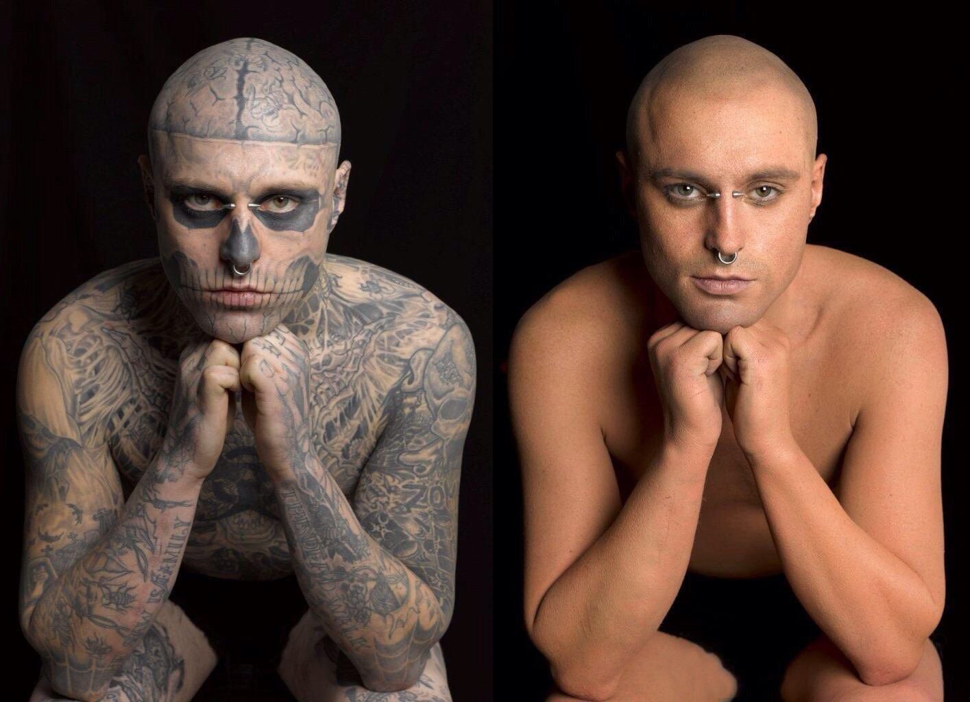 1. Rick Genest, also known as "Zombie Boy", holds the Guinness World Record for most tattoos on a human body. - wide 5